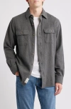 Schott Nyc Flannel Work Shirt In Gray