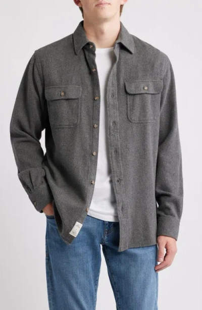 Schott Nyc Flannel Work Shirt In Gray