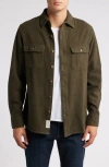 Schott Nyc Flannel Work Shirt In Olive