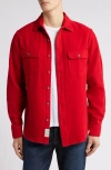 Schott Nyc Flannel Work Shirt In Red