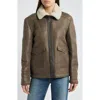 SCHOTT SCHOTT NYC GENUINE SHEARLING LINED BOMBER JACKET