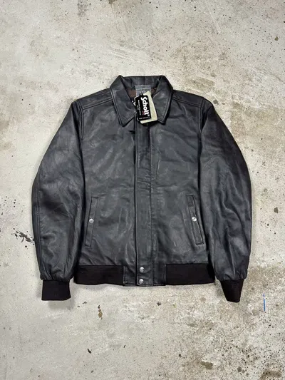 Pre-owned Schott Nyc Lamb Skin Lc Cruse X Bomber Jacket Leather In Black
