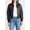 Schott Nyc Leather Bomber Jacket In Black