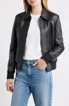 Schott Nyc Leather Flight Jacket In Black