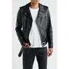 Schott Nyc Leather Motorcycle Jacket In Black