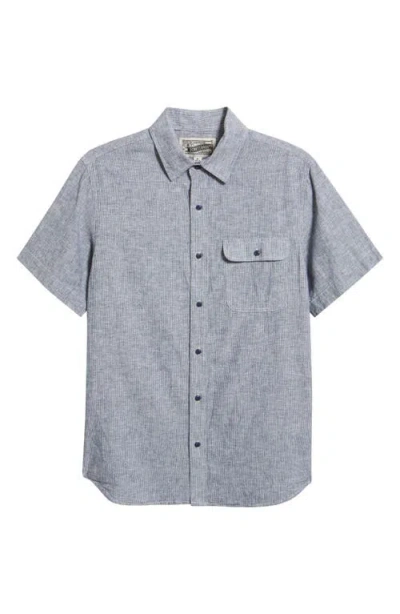 Schott Nyc Linen & Cotton Button-up Work Shirt