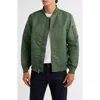 Schott Nyc Ma-1 Satin Flight Jacket In Green