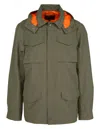 Schott N.y.c. Men 30" Waterproof Light Weight Cotton Poplin Blend "m-51" Jacket In Olive In Green
