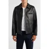 Schott Waxy Leather Delivery Jacket In Black
