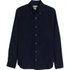 Schott Nyc Pinwale Corduroy Button Down Shirt In Navy