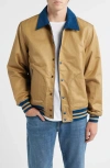 Schott Nyc Reversible 'baseball' Jacket In Brown