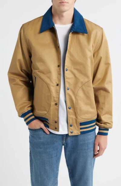 Schott Nyc Reversible 'baseball' Jacket In Brown