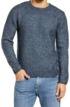 Schott Rolled Collar Sweater In Navy