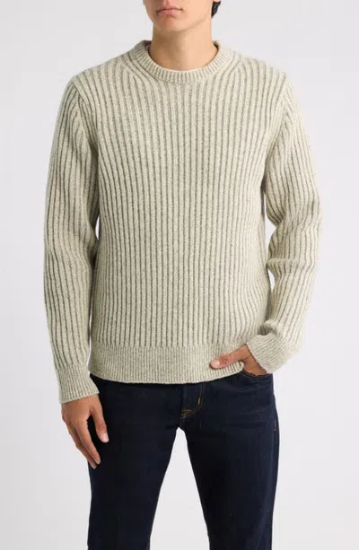 Schott Nyc Two-tone Crewneck Sweater In Gray