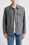 Schott Nyc Unlined Wool Blend Chore Jacket In Gray