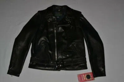 Pre-owned Schott Nyc Waxy Cowhide 50's Perfecto Motorcycle Leather 519 Black Summer Sale