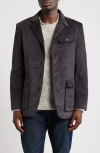 Schott Nyc Weekender Corduroy Blazer In Gray