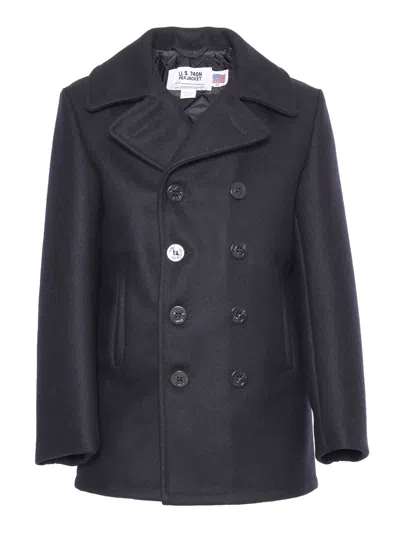 Schott N.y.c. Wool Jacket In Blue