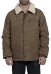 Schott N.y.c. Work Jacket In Khaki In Green