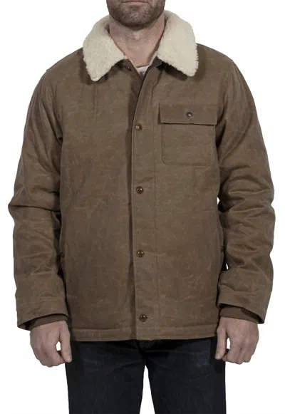 Schott N.y.c. Work Jacket In Khaki In Green