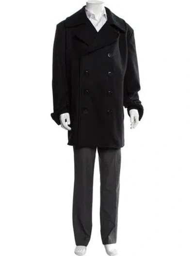 Pre-owned Schott Peacoat In Gray