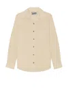 Schott Heather Flannel Long Sleeve Button-up Shirt In Stone