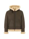Schott Shearling-lined Leather Jacket In Brown
