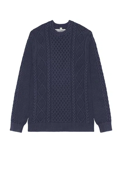 Schott Stonewashed Sweater In Navy