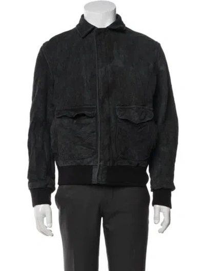 Pre-owned Schott Suede Bomber Jacket In Multi