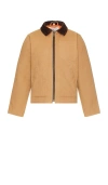 Schott Union Cotton Canvas Down Work Jacket In 卡其