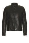 Schott Vegetable Tanned Lambskin Cafe Racer Jacket In Black