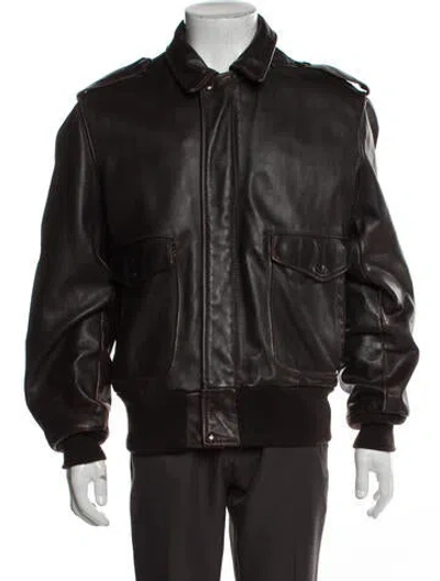 Pre-owned Schott Vintage 1970's Bomber Jacket In Brown