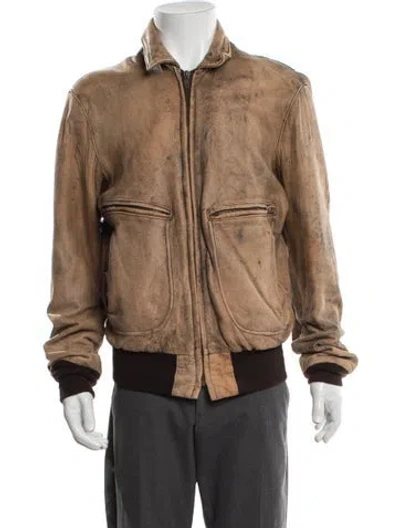 Pre-owned Schott Vintage Bomber Jacket In Neutrals