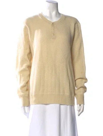 Pre-owned Schott Wool Crew Neck Sweater In Neutral