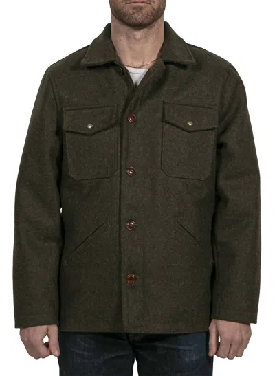 Schott Wool Grandville Jacket In Loden In Green