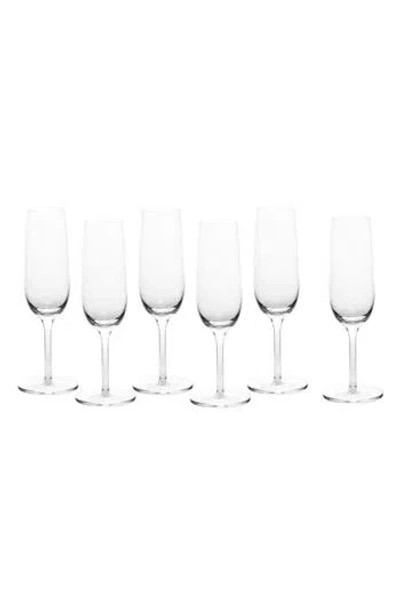 Schott Zwiesel Banquet Set Of 6 Champagne Flute Glasses In Transparent