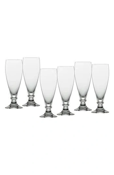 Schott Zwiesel Beer Basic Set Of 6 Brussels Pilsner Beer Glasses In Transparent