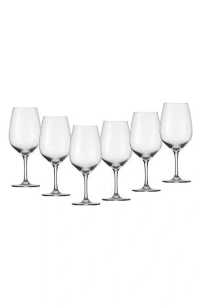 Schott Zwiesel Congresso Set Of 6 Bordeaux Wine Glasses In Transparent