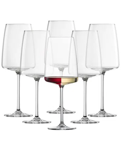 Schott Zwiesel Glas Tritan Sensa Set Of 6 Red Wine Glasses In Transparent