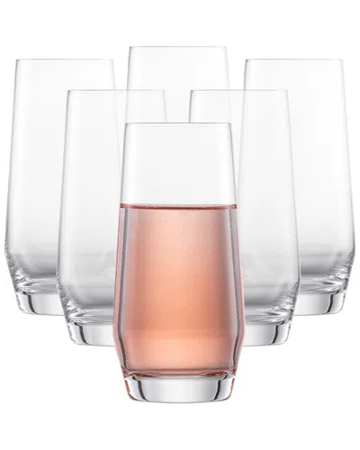 Schott Zwiesel Glass Pure Tritan Crystal Longdrink Glasses (set Of 6) In Transparent