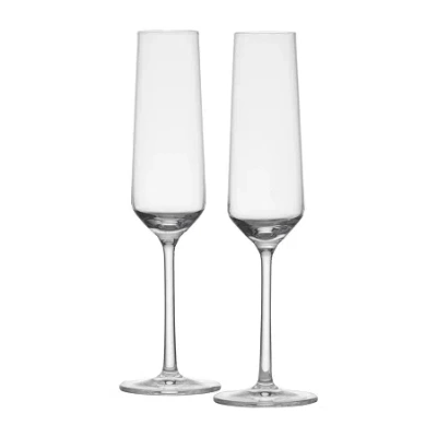 Schott Zwiesel Pure Champagne 2-pc.flutes In Transparent