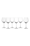 Schott Zwiesel Pure Set Of 6 Burgundy Wine Glasses In Clear