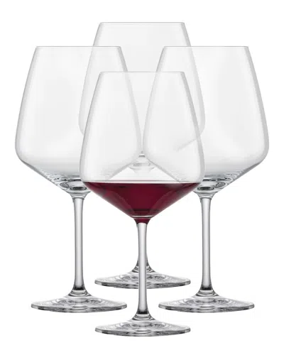 Schott Zwiesel Set Of 4 Tulip Crystal Burgundy Glasses In Transparent