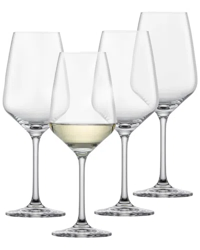 Schott Zwiesel Set Of 4 Tulip Crystal White Wine Glasses In Transparent