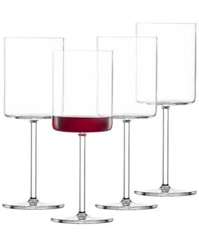 Schott Zwiesel Tritan Modo Set Of 4 Red-wine Glasses In Transparent