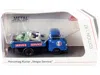Schuco Hanomag Kurier Transporter "vespa Service" Blue With 2 Vespas (green And Cream) 1/87 (ho) Diecast Mo