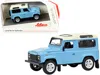 Schuco Land Rover Defender Light Blue With Cream Top 1/64 Diecast Model Car By