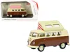 Schuco Volkswagen T1 Camper Bus With Pop-top Roof Brown And Cream 1/64 Diecast Model By