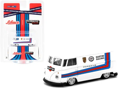 Schuco Volkswagen T1 Van Low Ride Height White With Stripes "martini Racing" "collaboration Model" 1/64 Die