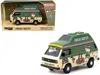 Schuco Volkswagen T3 Van "hello Kitty Camping" Green And Beige With Graphics "collab64" Series 1/64 Diecast In Multi